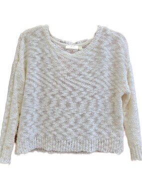 Gilbert White Textured Knit Sweater - Fits Size 2 - 4